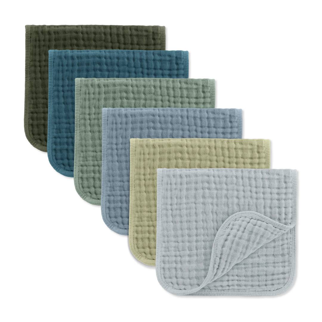 Little Teekie Soft Muslin Baby Burp Cloth Set