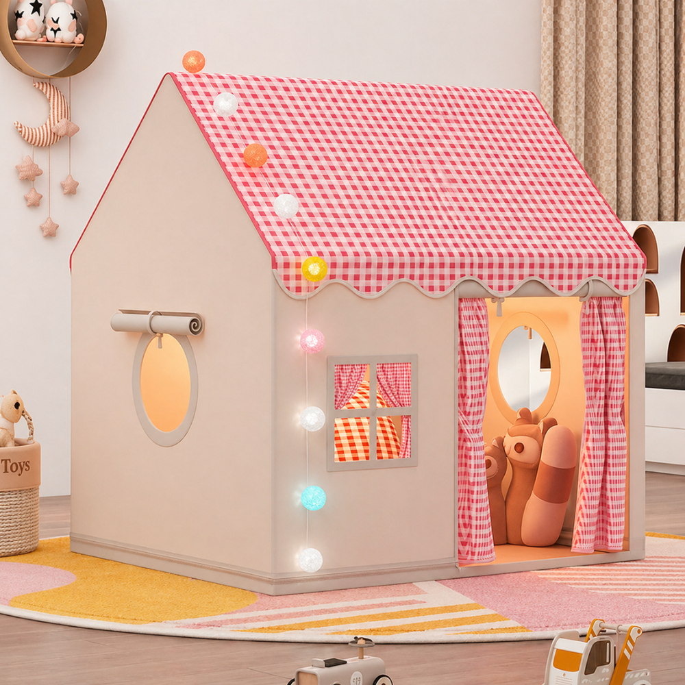Little Teekie Cozy Playhouse Tent with Lights for Kids