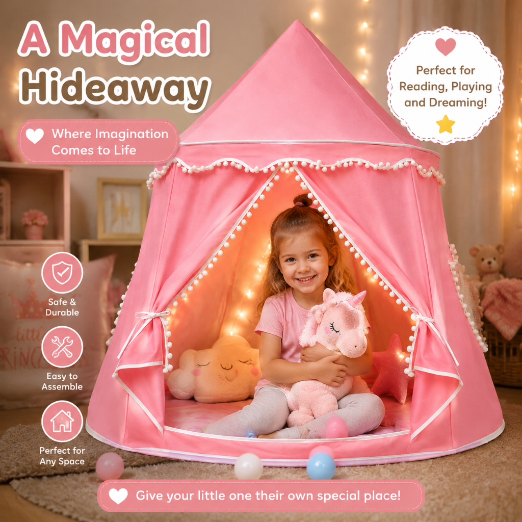Little Teekie Kids Play Tent Indoor Princess Teepee